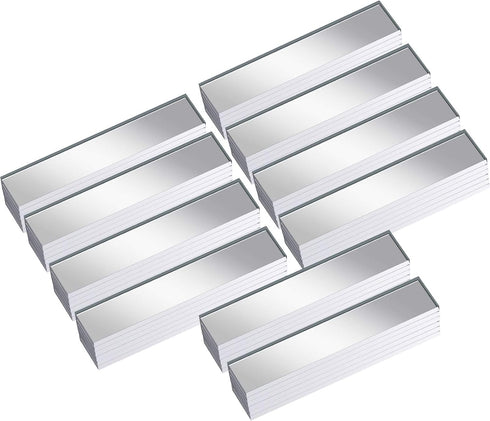 Nuanchu 3/8 x 2 Inch Mirrors Mosaic Tile Rectangular Small Mosaic Mirrors DIY Craft Decorative Glass for Household Wall Ceiling Decorations(100 Pi...