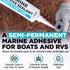 3 oz Marine Adhesive Sealant 4000/4200 Fast Cure UV (White) - Sem-Permanent, Flexible Bonding and Sealing - UV Resistant, above & below Waterline ...
