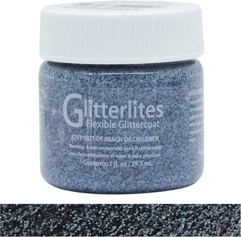 Angelus Flexible Glittercoat Glitter Paint, Tuxedo Black...