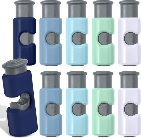 10 Pack Squeeze and Lock Bread Bag Clips, Bread Clips Resuable, Bag Clips for Food Storage, Sturdy Bread Cilp, Heavy Plastic, Handy Bag Cinch, Eas...