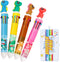 Shuttle Pens, 4Pcs 10 in 1 Multicolor Ballpoint Gel Pens with Animal Heads, 0.5mm Liquid Ink Pens, Ergonomic Grip, Gift for Office School Supplies...