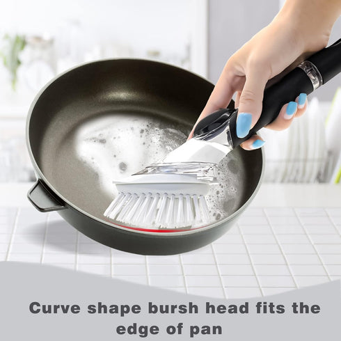 Brush Refills for OXO Dish Brush - 8 Pack Dish Brush Cleaning Soap Dispensing Head Replacement for Scrubber (White)...