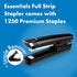 Maped - Essentials Full Strip Stapler Combo - Office Document Organization - Durable Efficiency - Metal Mechanism & Anti-Slip - Includes Staple Re...