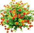 Artificial Flowers for Outdoors Artificial Plants & Flowers Fake UV Resistant Faux Plastic Greenery Shrubs for Outside Haning Planter Home Wedding...