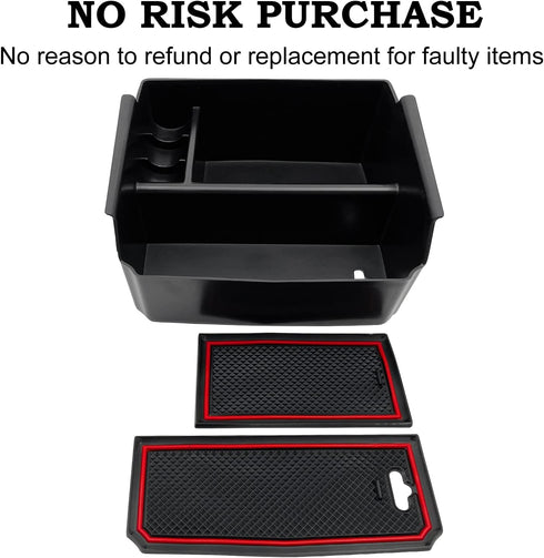 Compatible with Jeep Wrangler JK and JKU Accessories 2011-2018 Center Console Organizer Tray (Red)...