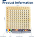 BAKAM Wooden Multiplication Board Math Game for Kids 8-12, Math Manipulatives Set with 100PCS Flash Cards for Kids 6-8 Years Old, Montessori Count...