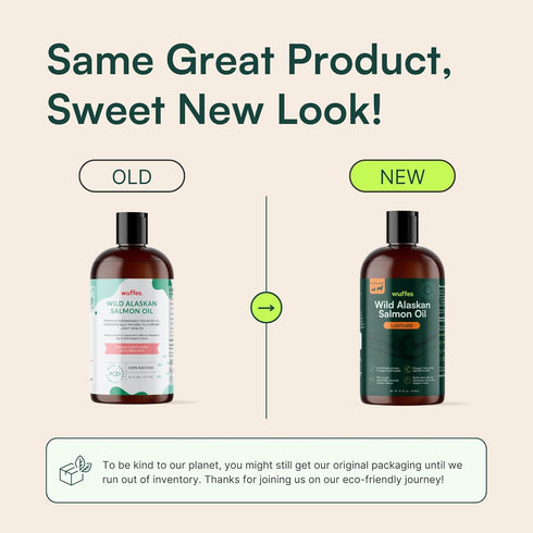 Wuffes Wild Alaskan Salmon Oil for Dogs - Natural EPA & DHA Fatty Acids and Omega 3 for Canines, Healthy Skin and Coat, Joint Support, Reduced All...