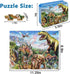 LELEMON Puzzles for Kids Ages 4-8,Tyrannosaurus 100 Piece Puzzles for Kids,Educational Kids Puzzles Ages 6-8 Jigsaw Puzzles in a Metal Box,Dinosau...