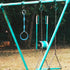 Light Blue Kids Backyard Ninja Warrior Obstacle Climbing Training Ring, Safety Outdoor Swing Monkey Bar Rings for Slackline Playset...