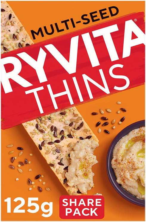 Ryvita Thins Multi-Seed Flatbreads, 125 g...