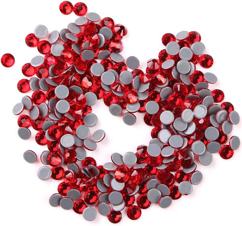 Dowarm Hotfix Crystal Rhinestones, Hot Fix Crystals for Crafts Clothes, Flatback Glass Crystal for Decoration, Round Gems (Siam/Red, SS30 288PCS)...