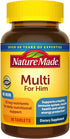 Nature Made Multivitamin For Him with No Iron, Mens Multivitamins for Daily Nutritional Support, Multivitamin for Men, 90 Tablets, 90 Day Supply...
