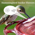 Bird Feeder Replacement Flowers, Unique Shape Multicolor Plastic Material Hummingbird Feeder Flowers for Home white...