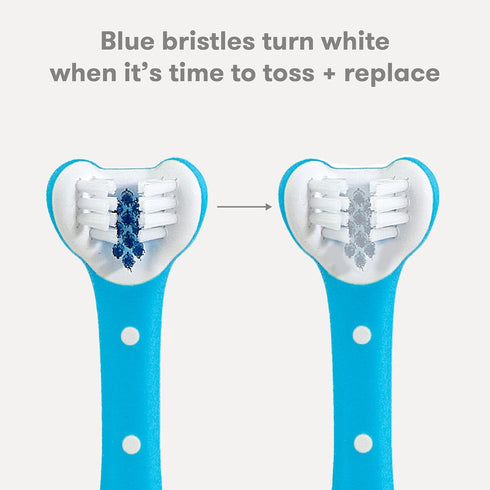 Frida Baby Triple-Angle Toothhugger Training Toddler Toothbrush | Toddler Toothbrush 2 Years and Up, Cleans All Sides at Once | Blue...