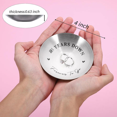 6th Anniversary Iron Gifts for Him Her - Ring Holder 6 Years Anniversary for Husband Wife Anniversary Wedding Gifts for Women Men Couple Gifts, Ch...
