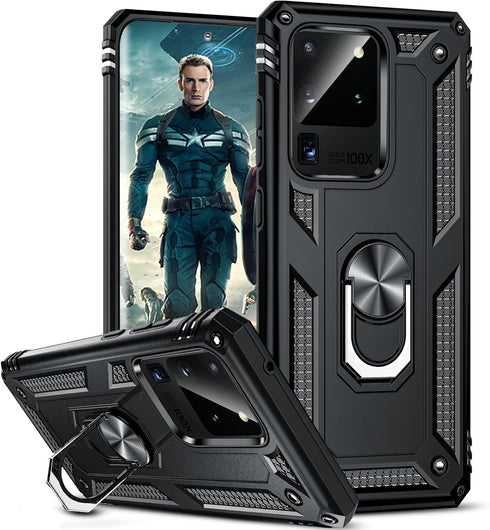 LeYi for Samsung-Galaxy-S20 Ultra-Case-5G: Heavy Duty Samsung Galaxy S20 Ultra 5G Case with Stand, Military-Grade Protective Phone Case Cover with...