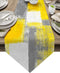 Yellow and Gray Table Runner Farmhouse Style Burlap Table Runner Abstract Modern Art Painting Table Runners for Family Kitchen Dinning Table Decor...