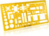 Orange Plastic House Interior Design Architecture Furniture Drafting Tool Drainage Templates Ruler...