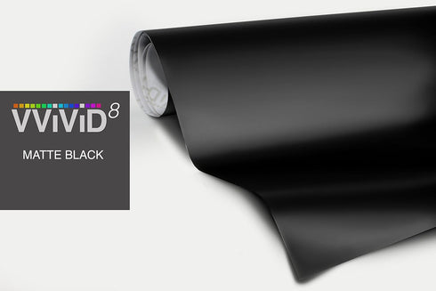 VViViD Black Matte Car Wrap Vinyl Roll with Air Release 3MIL-VViViD8 (0.5FT X 5FT)...