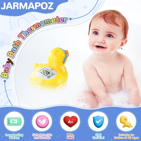Duck Baby Bath Thermometer, Newborn Bath and Room Temperature Thermometer Safety Floating Toy, Bathtub Thermometer for Infant...