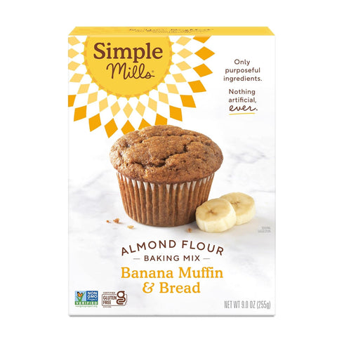 Simple Mills Almond Flour Baking Mix, Banana Muffin & Bread Mix - Gluten Free, Plant Based, Paleo Friendly, 9 Ounce (Pack of 1)...