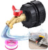 275-330 Gallon IBC Tote Water Tank Adapter(2" Fine Thread)?IBC Tote Adapter With 1/2 NPT Thread Garden Hose Ball Valve(Lead-Free),ibc tote fitting...
