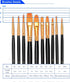 BOSOBO Paint Brushes Set, 2 Pack 20 Pcs Round Pointed Tip Nylon Hair Artist Acrylic Paint Brushes for Acrylic Oil Watercolor, Face Nail Art, Minia...