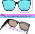 FEISEDY Women Men Polarized Fit Over Sunglasses Oversized Trendy Square Cat Eye Wear Over Glasses B2849...