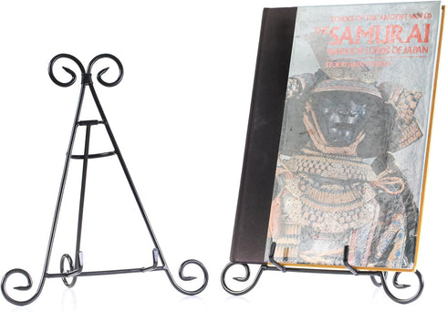 HUJI Sturdy Iron Display Stand Holder for Home Kitchen Decoration Platters, Pictures, Frames and Books. (1, 12")...