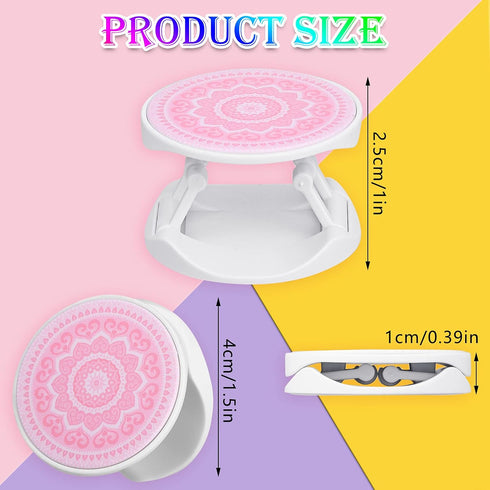 9 Pieces Cell Phone Grip Holder Colorful Collapsible Phone Holder Self-Adhesive Sublimation Phone Holders for Smartphone and Tablets (Mandala Styl...