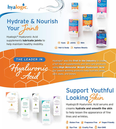 HylaVision Eye Health Supplements: Hyaluronic Acid, Lutein and Zeaxanthin Dietary Supplements for Vision Support (120 Capsules)— Vegan Formula by ...