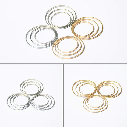 Earrings Beading Hoop,TopBine Earring Finding Round Making Hoop Earring Bulk Open Bezel Pendant Frame for DIY Jewelry Making (Round 60pcs (20/25/3...