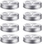 Mudder 8 Pieces Metal Regular Mouth Mason Canning Jar Lids with Straw Hole Leak Proof Reusable Jar, 2.7 Inch (Silver)...