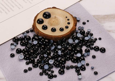Shapenty 10 Sizes Round Flatback Half Pearl Beads Embellishments for Shoes Wedding Dress Watch Decoration Nail Art DIY Craft Jewelry Card Making C...