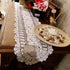 KEPSWET 100% Cotton Handmade Crochet Lace Oval Table Runner Coffee 12x60 Inch...