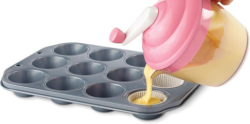 Cupcaker Batter Bowl And Mixer, Pink...