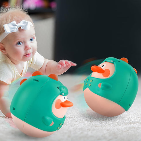 Musical Wobbler,Roly Poly Toys for Kids 6 Months+,Family ornaments,office ornaments, stress relief toys (Green)...