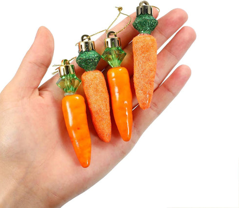 12 Pcs DIY Carrots Craft Ornament Hanging Pendant Decorations - Easter Gift for Decoration & Party Supplies...
