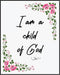 Posterizer 1 pcs-I'm A Child of God-Religious Posters-Typography Art-Gifts for Christians - Decor for Home & Office- UNFRAMED Wall Art...