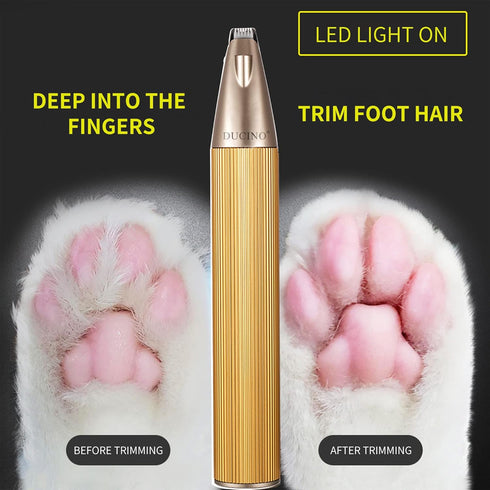 Dog Paw Clippers with LED, USB Rechargeable Professional Dog Grooming Kit, Low Noise Dog Paw Trimmer for Small Dogs and Cats Hair Around Face, Paw...