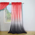 Mrs.Naturall Red and Black Curtains 63 Inch Length for Bedroom Decor Set of 1 Single Sheer Panel Elegant Ombre Modern Red Black Curtains for Livin...