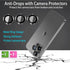 [2 Sets Compatible with iPhone 12 Pro, 12 Mini & iPhone 12 Camera Lens Protector, Tempered Glass Clear Camera Cover Screen Protector Metal Ring Ac...