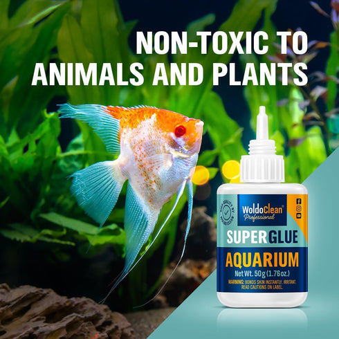 Aquarium super glue for mosses and plants - for freshwater and saltwater aquariums 50g...