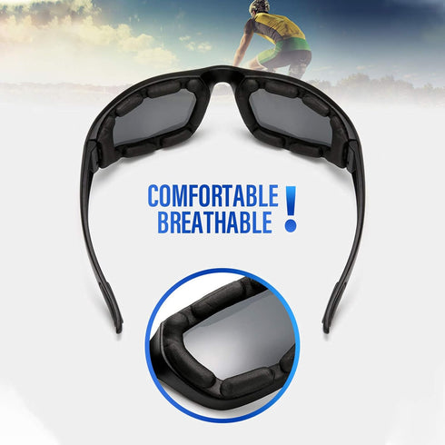 Peicees 4 Dirt Bike Motorcycle Goggles UV Protection Dustproof Windproof Safety Glasses with 2 Skull American Flag Face Mask...