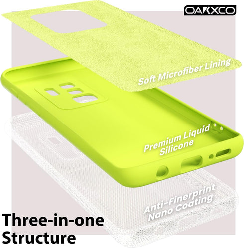 oakxco for Samsung Galaxy S9 Plus Phone Case Liquid Silicone, Fluorescent Bright Solid Color, Cute Thin Slim Soft Rubber TPU Plain Smooth Gel Matt...