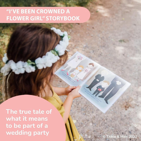 Tickle & Main Flower Girl Gift Set, Flower Girl Proposal, Book with Floral Crown Headband Headpiece in Adorable Gift Box...
