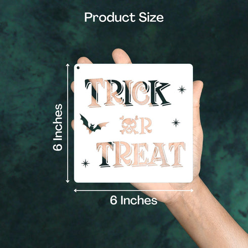 CrafTreat 12 Pieces Halloween Stencils for Painting on Wood (6x6), Halloween Painting Stencils, Elegant Halloween Stencils for Cookies, Ghost Sten...