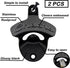 Wall Mounted Bottle Opener Black, Cheers Beer Cap Opener Post Mounted for Garage Man Cave Bar (Pack of 2)...