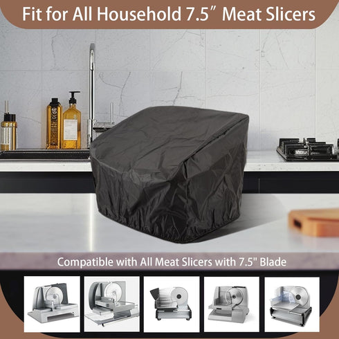 Meat Slicer Cover,Food Slicer Cover,Waterproof Small Kitchen Appliance Covers, Compatible with OSTBA Anescra Borlebbi Chefman and All 7.5" Househo...