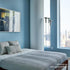 BACKDROP | Premium Interior Paint | Large Adhesive Paint Swatch | THE EARLY STUFF - Cool Blue With A Hint Of Gray | 12" x 12" Color Sample...